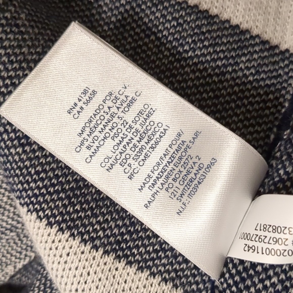 NWT chaps navy and white plaid vest jacket coat size L $30 OBO takes it - Picture 15 of 16